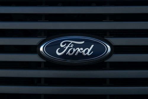 black and silver Ford logo